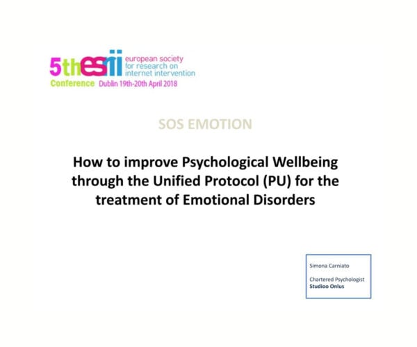 Migliorare il benessere psicologico: Conferenza al Trinity College di Dublino, 2018