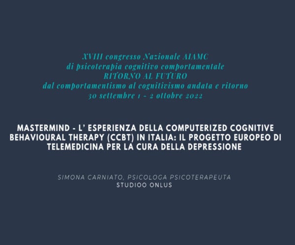 Migliorare il benessere psicologico: Studioo Onlus  al Congresso di AIAMC, 2022